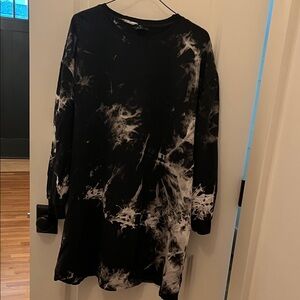 ❤️ 6 for 20 ❤️ black white CCX Sweatshirt Dress tye dye